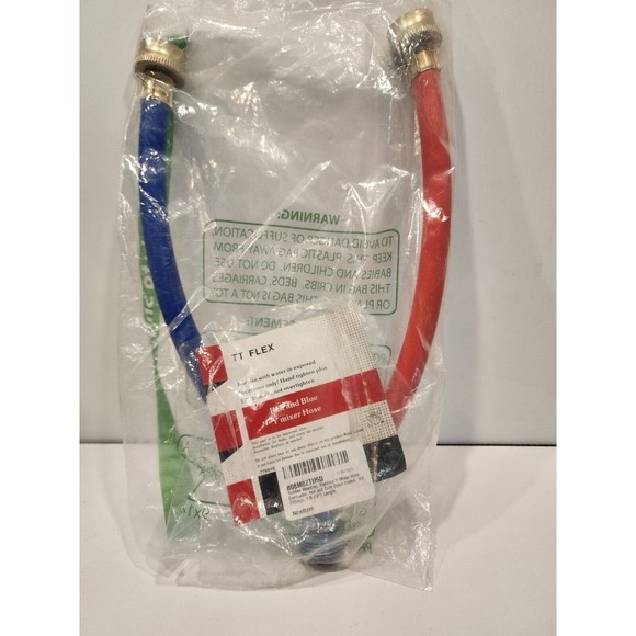TT FLEX Rubber Washing Machine Y Mixer Hose Connector 3/4" Fittings 1 ft  Length - Picture 1 of 3